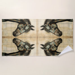 Harmonische equine krabbelaccenten strandlaken