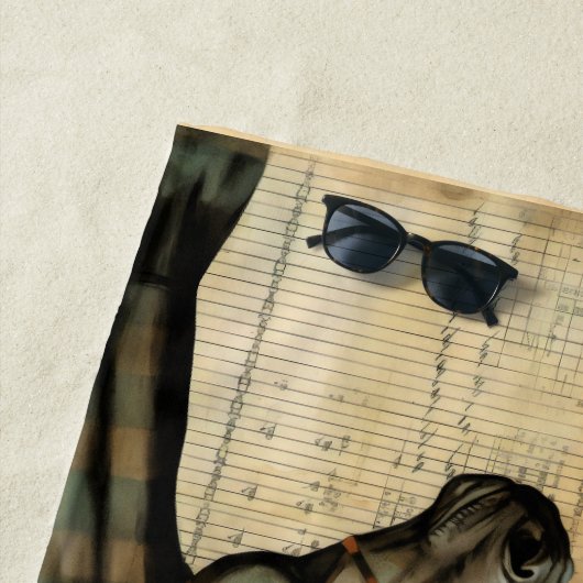 Harmonische equine krabbelaccenten strandlaken (In situ)