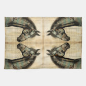 Harmonische equine krabbelaccenten theedoek (Horizontaal)