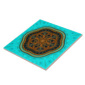 Harmonische fractal mandala tegeltje (Zijkant)