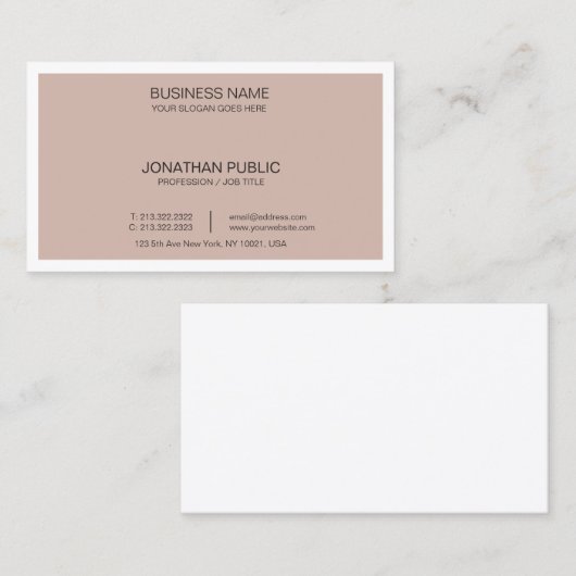 Harmonische kleuren bedrijf Artistic Plain Modern  Visitekaartje (Voorkant / Achterkant)