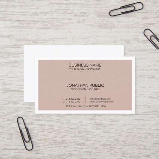 Harmonische kleuren bedrijf Artistic Plain Modern Visitekaartje (Voorkant / Achterkant in situ)