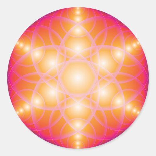 harmonische levensloop ronde sticker (Voorkant)