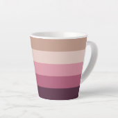 Harmonische neutrale roze gradiënt horizontale str latte mok (Rechterhoek)
