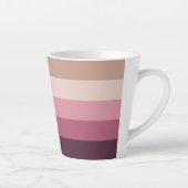 Harmonische neutrale roze gradiënt horizontale str latte mok (Rechts)