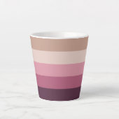 Harmonische neutrale roze gradiënt horizontale str latte mok (Voorkant)