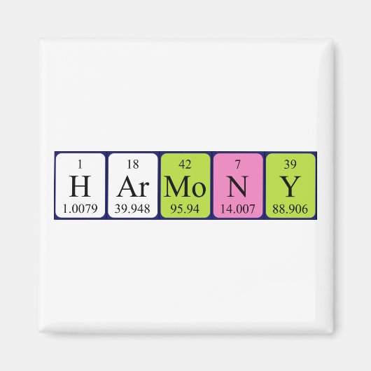 Harmonische periodieke handelsnaam magnet (Voorkant)