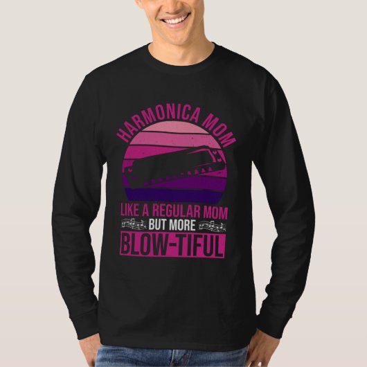 Harmonische Speelster Moeder En Harmonica Moeder T-shirt (Voorkant)