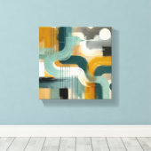 harmonische stroming canvas afdruk (Insitu (Houten vloer))