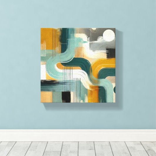 harmonische stroming canvas afdruk (Insitu (Houten vloer))