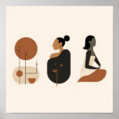 Harmonische Stroom – Abstracte Botanische Muurkuns Poster (Voorkant)
