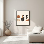 Harmonische Stroom – Abstracte Botanische Muurkuns Poster