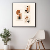 Harmonische Stroom – Abstracte Botanische Muurkuns Poster