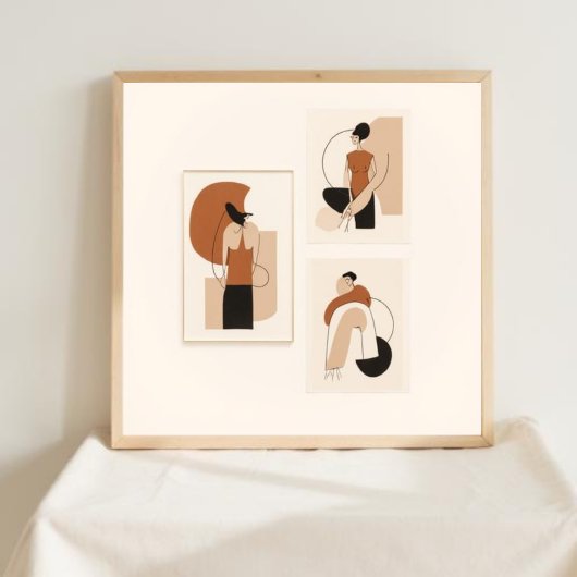 Harmonische Stroom – Abstracte Botanische Muurkuns Poster