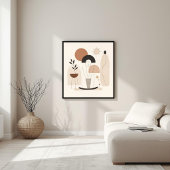 Harmonische Stroom – Abstracte Botanische Wandkuns Poster