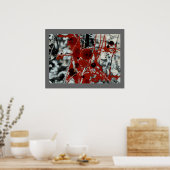 Harmonische vervorming - Abstract Poster (Keuken)