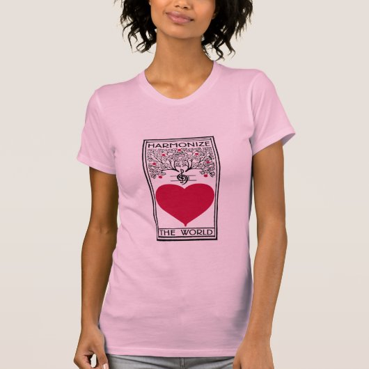 Harmoniseer het hart van de wereld t-shirt (Voorkant)