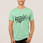 Harmoniseer uw stijl - Muzieknoten Tri-Blend Shirt (Voorkant)