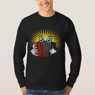 Harmoniseerontwerp voor muziekaccordionist t-shirt