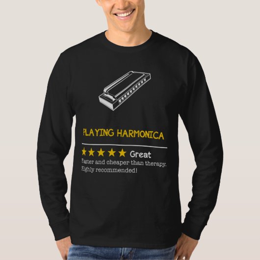 Harmoniseren met Humor: Harmonica - Goedkoper, Sne T-shirt (Voorkant)