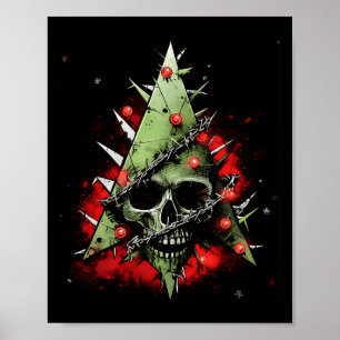 Harmoniseren van contrasten kerstboom ontmoet Punk Poster