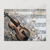 Harmoniseren van technologie, muzikale illustratie briefkaart (Voorkant)