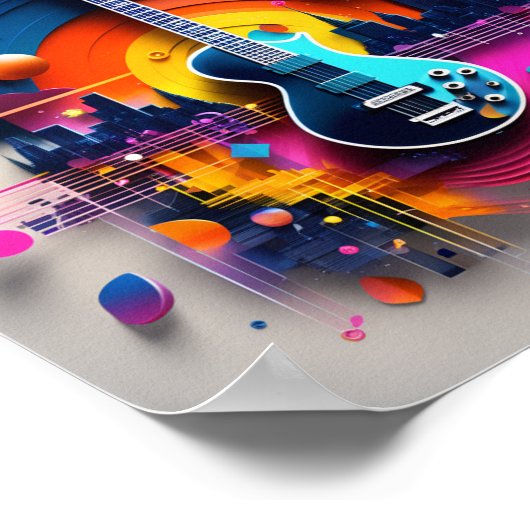 HarmoniSonic Fusion: Een visuele ode aan de Beat e Poster (Hoek)