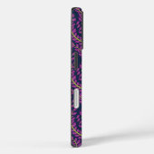 Harmonistische botanische kunst op een donkerblauw Case-Mate iPhone case (Achterkant / Rechts)