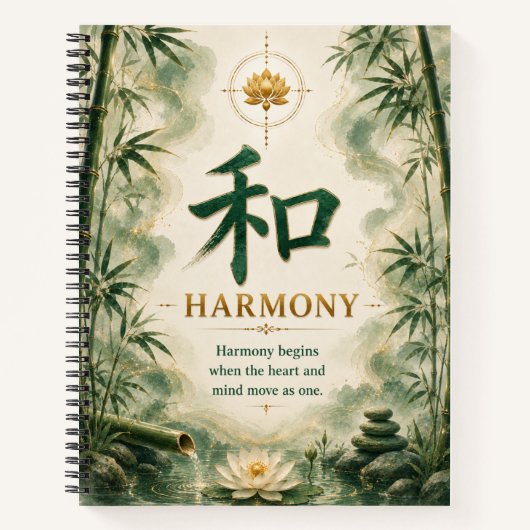 Harmony (和) Chinees Karakter Notitieboek (Voorkant)