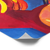 "Harmony" Abstract kunstmeisje met gitaar Poster (Hoek)