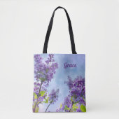 Harmony and Grace Inspirerend Lila Tote Bag (Voorkant)