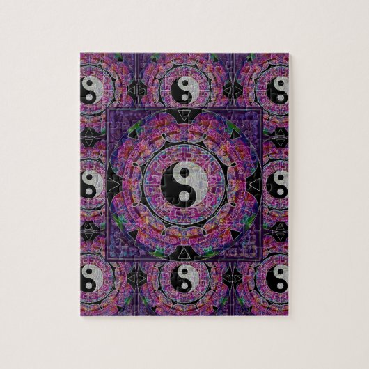 Harmony & Balance Paars Mandala Legpuzzel (Verticaal)