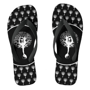 Harmony & Balance Yin Yang Boom van het Leven Teenslippers