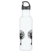 Harmony & Balance Yin Yang Boom van het Leven Waterfles (Achterkant)