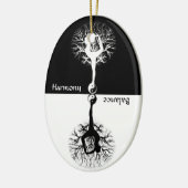 Harmony & Balance Yoga Yin Yang Keramisch Ornament (Links)