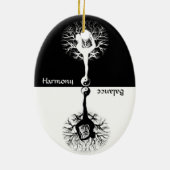 Harmony & Balance Yoga Yin Yang Keramisch Ornament (Achterkant)