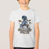 Harmony Beats – Zedoura Drummer Tri-Blend Shirt (Voorkant)