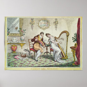Harmony before Matrimony, 1805 Poster