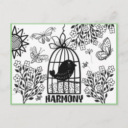 Harmony Coloring Briefkaart