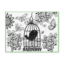 Harmony Coloring Briefkaart