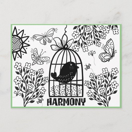 Harmony Coloring Briefkaart (Voorkant)