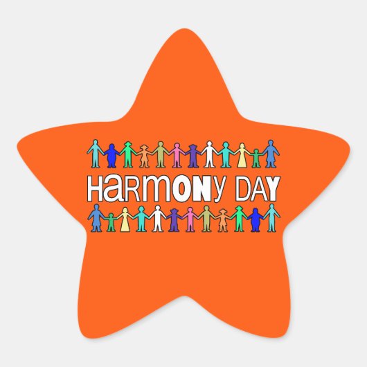 Harmony Day Australia Ster Sticker (Voorkant)