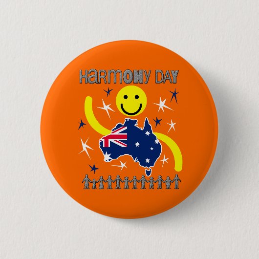 Harmony Day Australië Ronde Button 5,7 Cm (Voorkant)