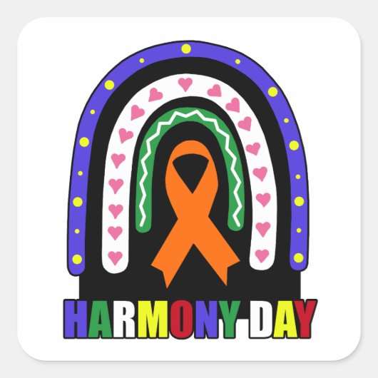 Harmony Day Australië Vierkante Sticker (Voorkant)