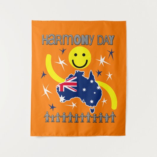 Harmony Day Australië Wandkleed (Voorkant)