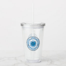 Harmony Dental 20th Anniversary Tumbler with Straw Acryl Drinkbeker