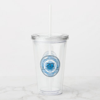 Harmony Dental 20th Anniversary Tumbler with Straw Acryl Drinkbeker