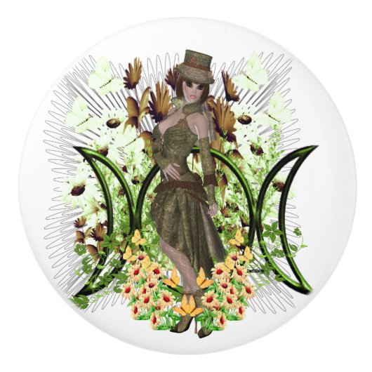 Harmony driedubbel design keramische knop (Voorkant)