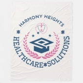 Harmony Heights Healthcare Solutions Company Logo Fleece Deken (Voorkant)