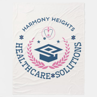 Harmony Heights Healthcare Solutions Company Logo Fleece Deken